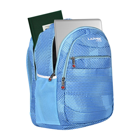 Lappee Printed Elegant Blue Casual Girls Backpack 36L | School College Office Travel.