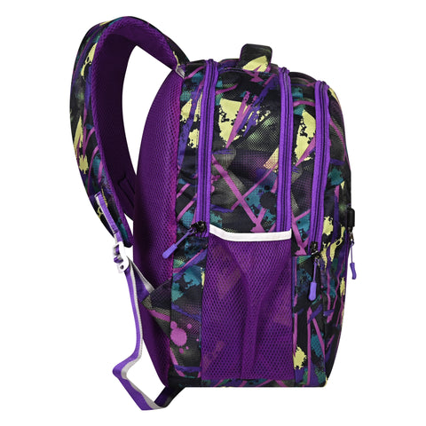 Lappee Matrix Purple Casual Girls Backpack 36L | School College Office Travel.