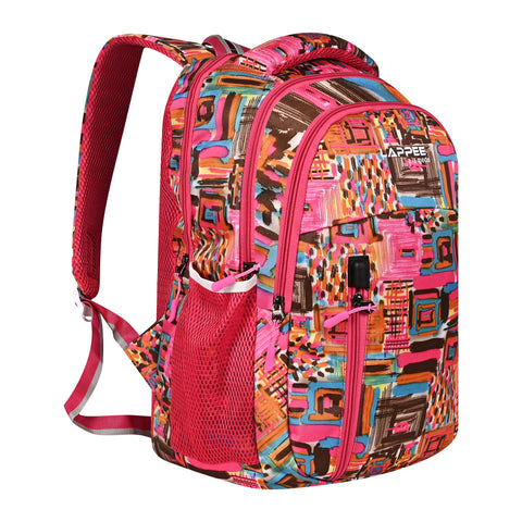 Lappee Matrix pretty pink Casual Girls Backpack 36L | School College Office Travel.