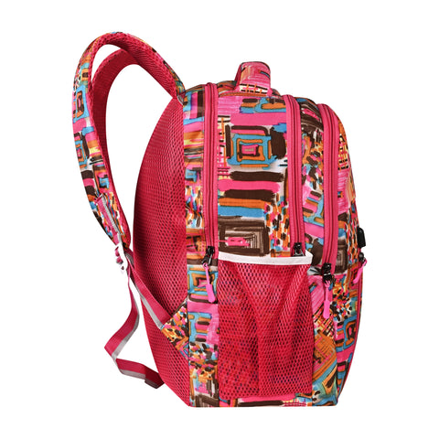 Lappee Matrix pretty pink Casual Girls Backpack 36L | School College Office Travel.