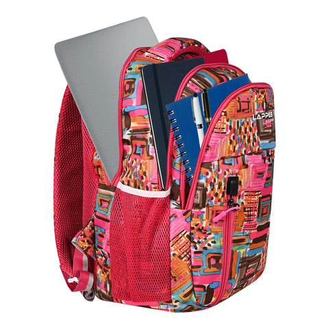 Lappee Matrix pretty pink Casual Girls Backpack 36L | School College Office Travel.