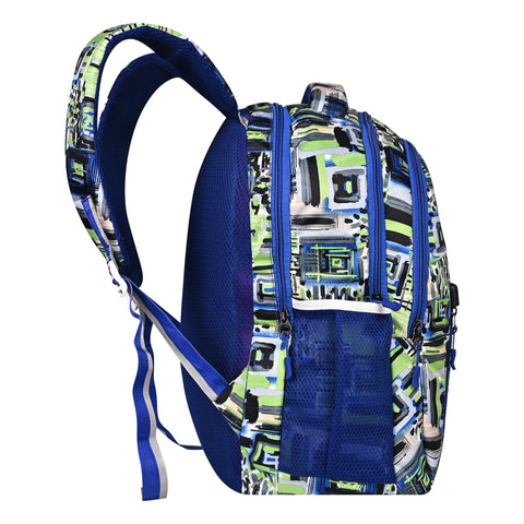 Lappee Matrix Elegant Blue Casual Girls Backpack 36L | School College Office Travel.