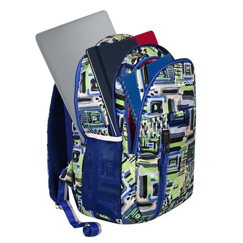 Lappee Matrix Elegant Blue Casual Girls Backpack 36L | School College Office Travel.