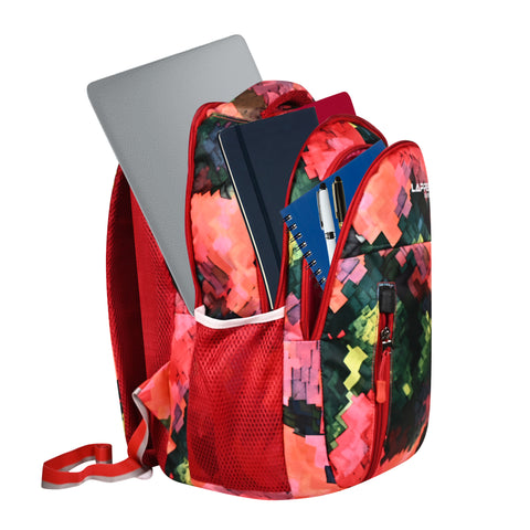 Lappee Matrix Red Casual Girls Backpack 36L | School College Office Travel.
