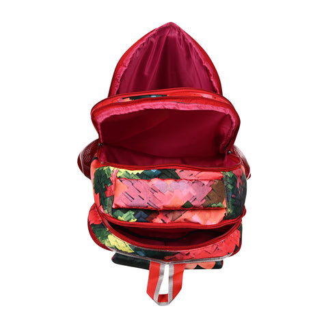 Lappee Matrix Red Casual Girls Backpack 36L | School College Office Travel.