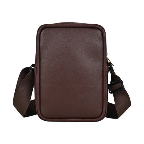 Oxford Chocolate Brown Crossbody Sling Bag for Men