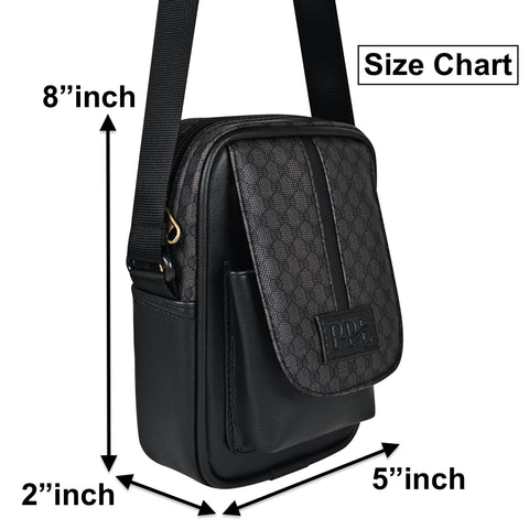 Florida Bold Black Sling Bag For Men