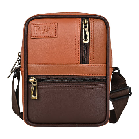 Tan Benjamin Sling Bag for Men Travel Side Crossbody Bag