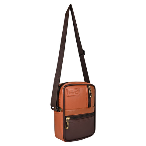 Tan Benjamin Sling Bag for Men Travel Side Crossbody Bag