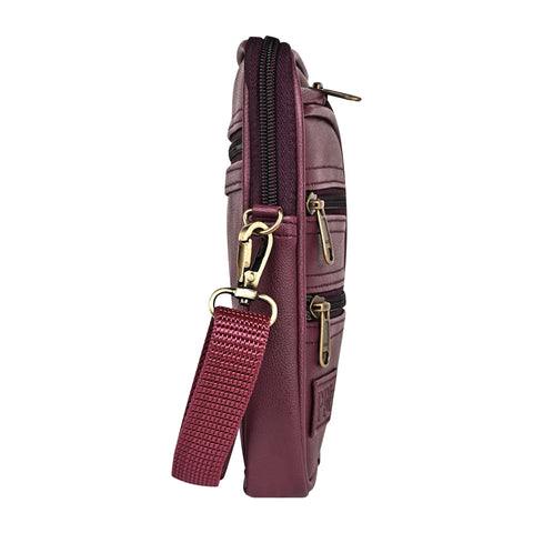 Fine Wine 7 zip Crossbody sling bag for women
