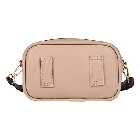Royal Beige Check Emboss Crossbody Cum Waist Bag For Women