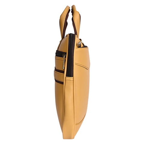 Elegant Mustard office Laptop Messenger File For Women