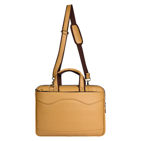 Elegant Mustard office Laptop Messenger File For Women