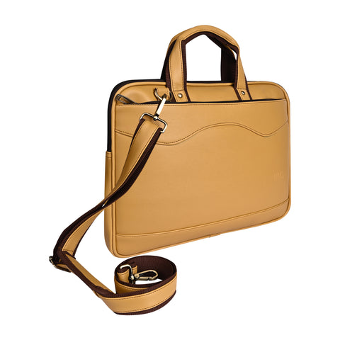Elegant Mustard office Laptop Messenger File For Women