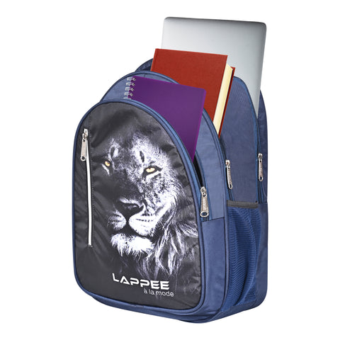 Lappee LION Trendy DarkBlue Casual Backpack with Rain Cover for Boys Bagpack for College, Office, School,Travel.