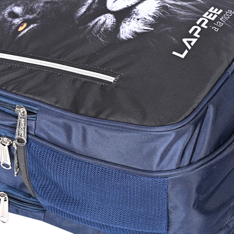 Lappee LION Trendy DarkBlue Casual Backpack with Rain Cover for Boys Bagpack for College, Office, School,Travel.