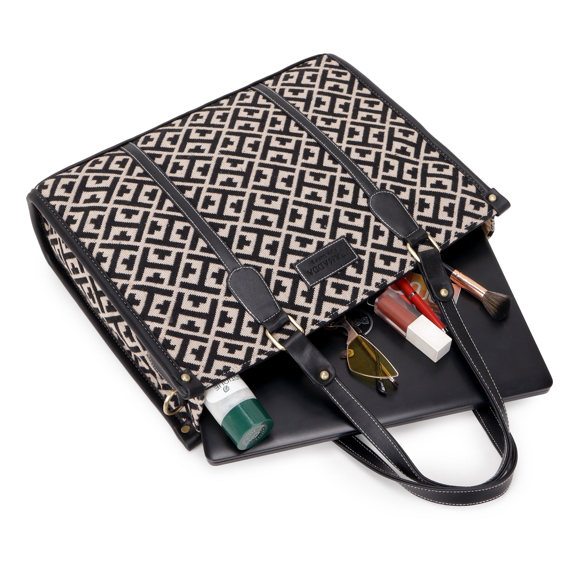 Black Inaya Canvas Tote Bag- Clearance Sale
