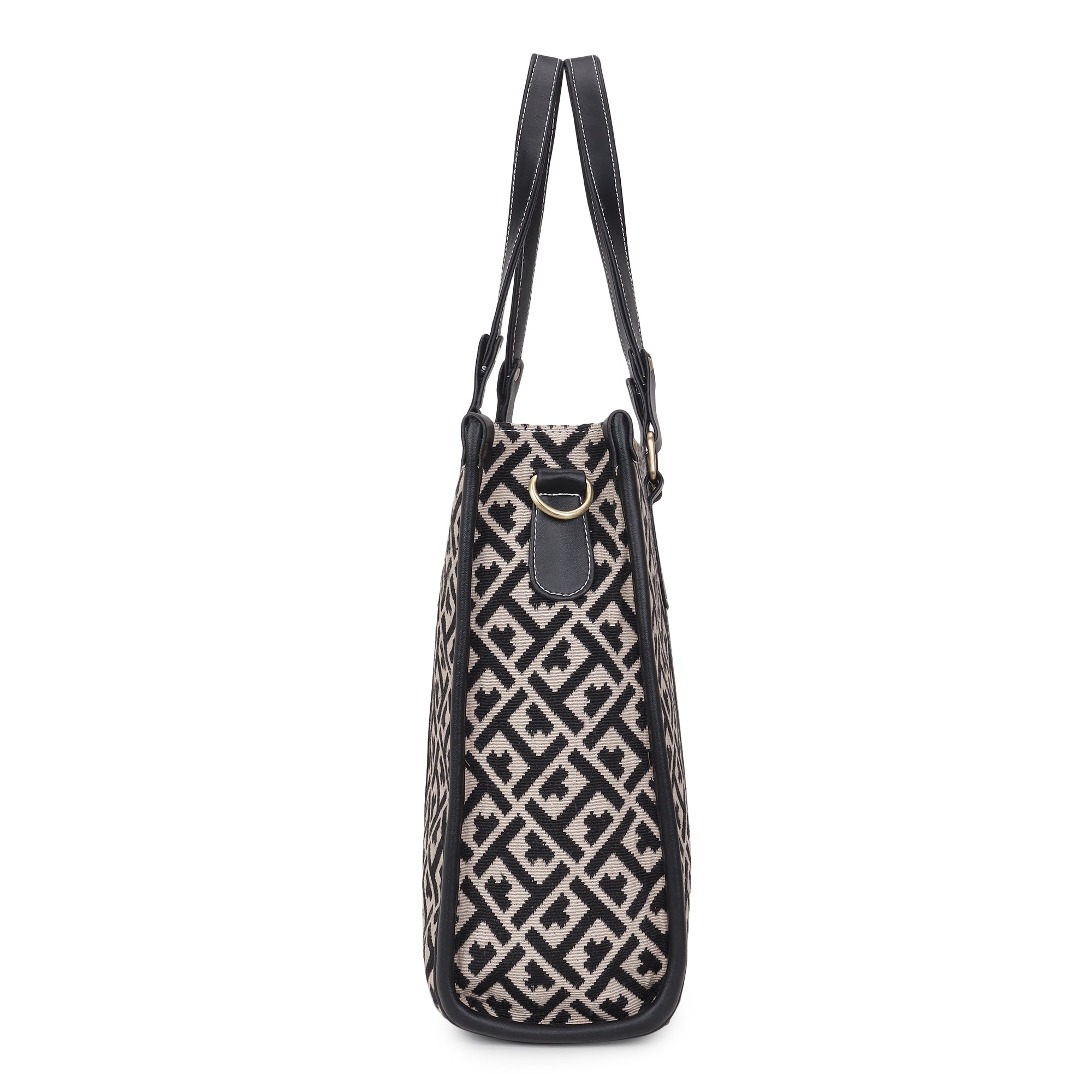 Black Inaya Canvas Tote Bag- Clearance Sale