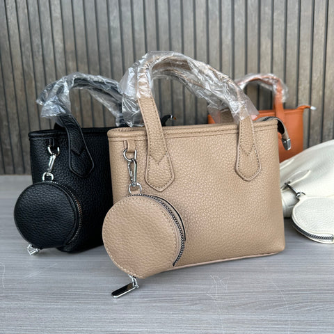 Classic Maria sling crossbody bag with coin pouch.