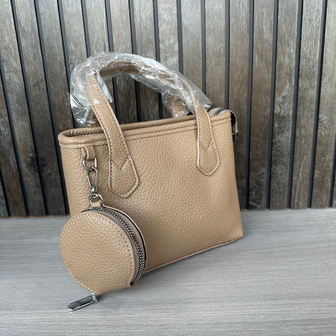 Classic Maria sling crossbody bag with coin pouch.