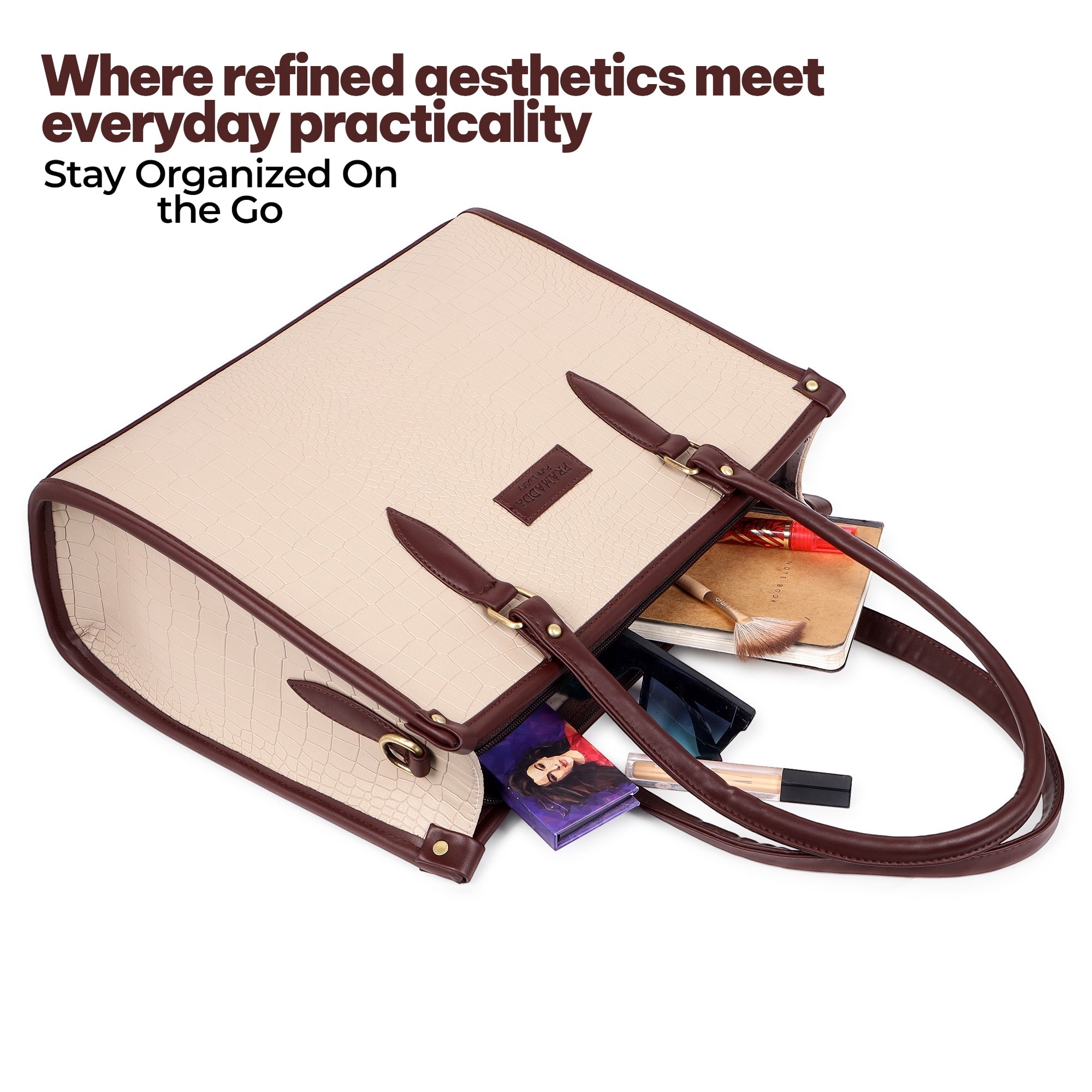 Bianca Croco Leather Tote Bag
