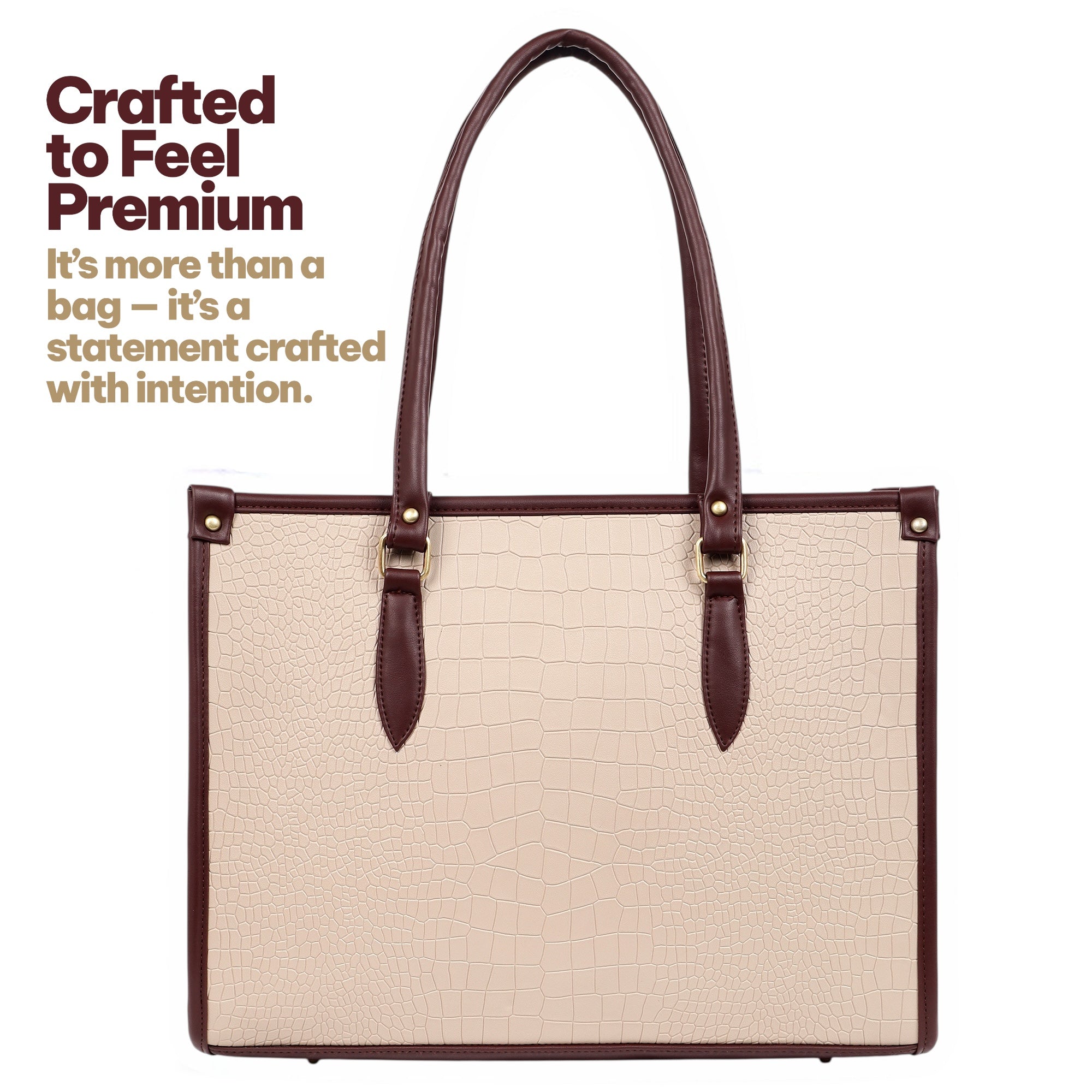 Bianca Croco Leather Tote Bag