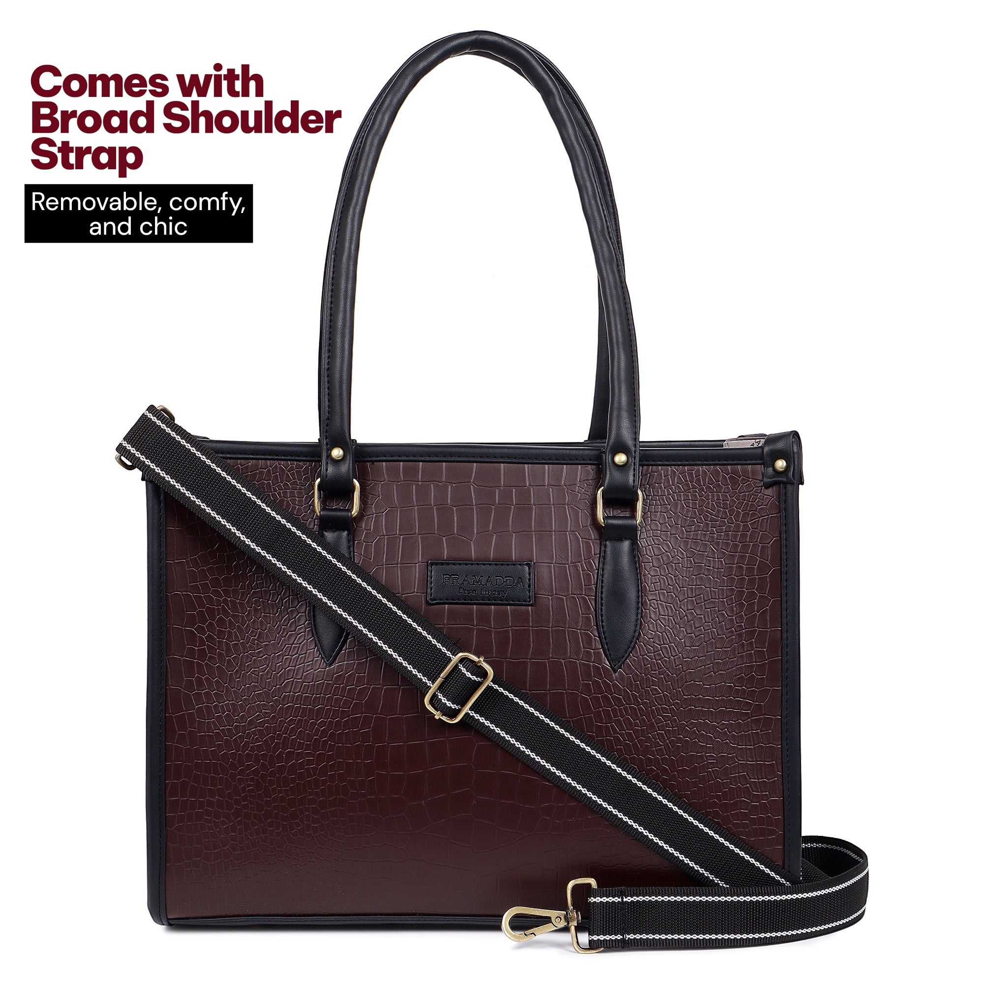 Bianca Croco Leather Tote Bag