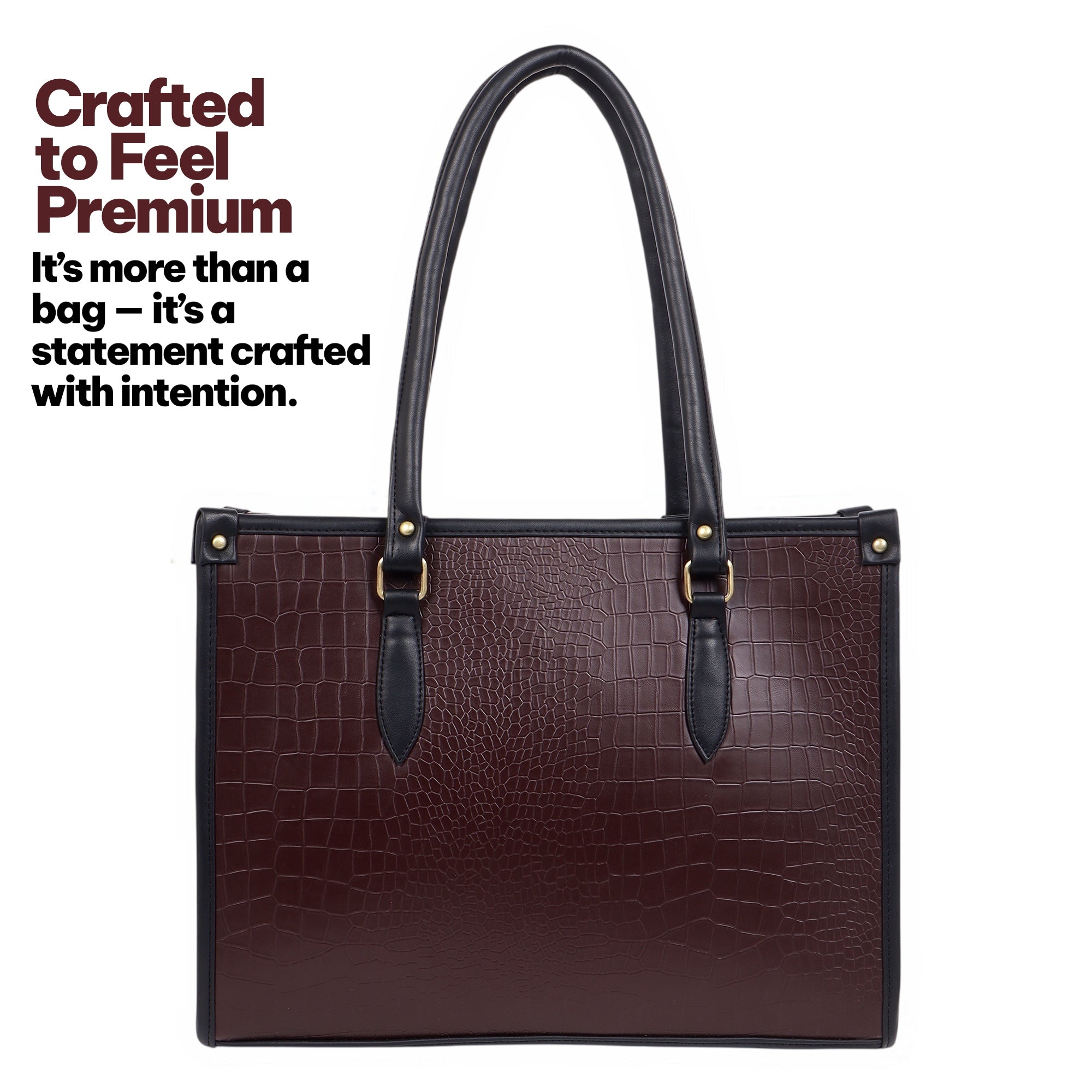 Bianca Croco Leather Tote Bag
