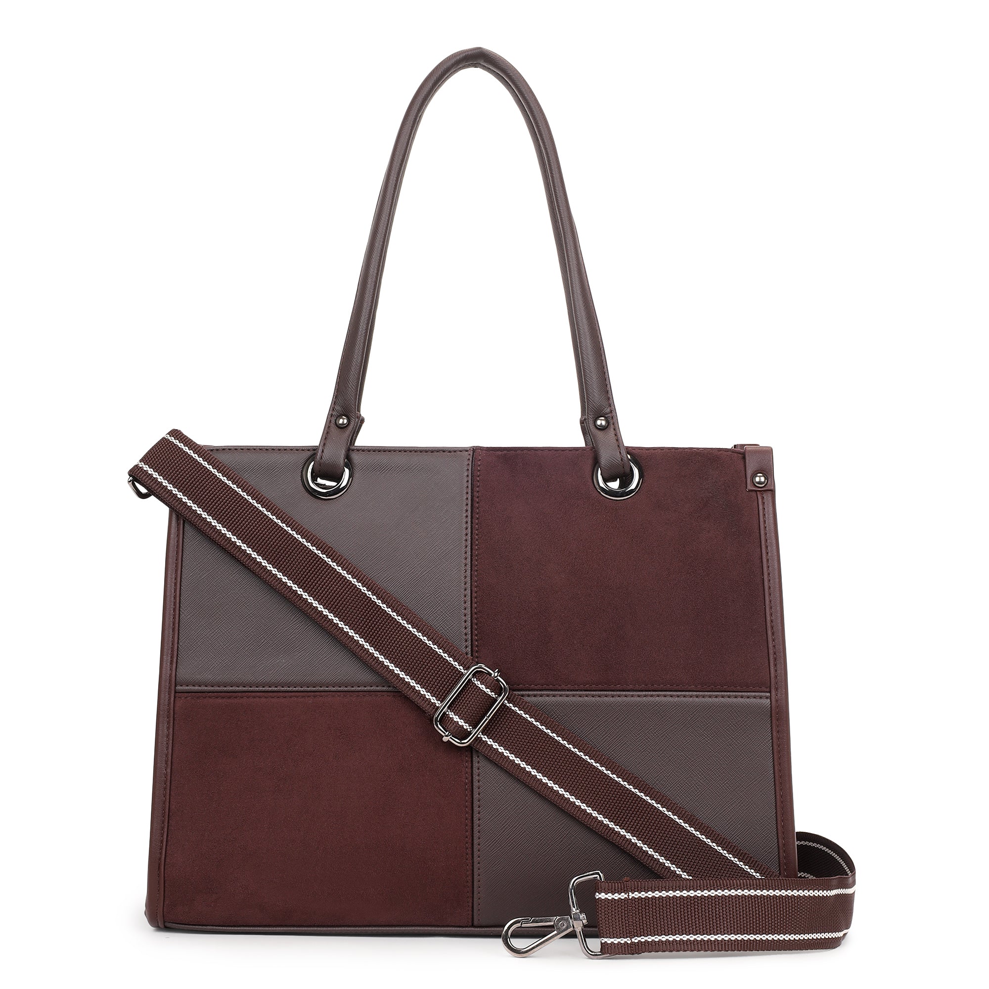 Hazel Suede Tote Bag. (15.5" inch)