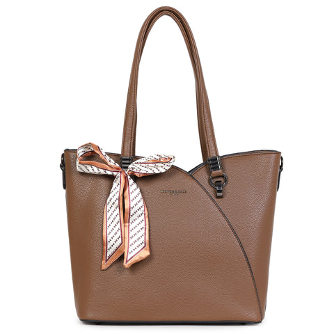 Mocha brown kim tote bag