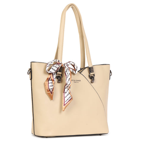 Royal beige kim tote bag