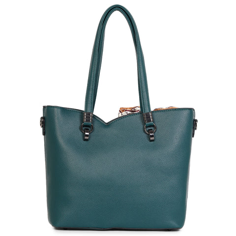 Forest green kim tote bag
