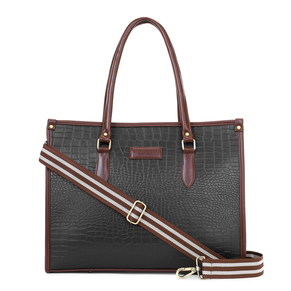 Bianca Croco Leather Tote Bag