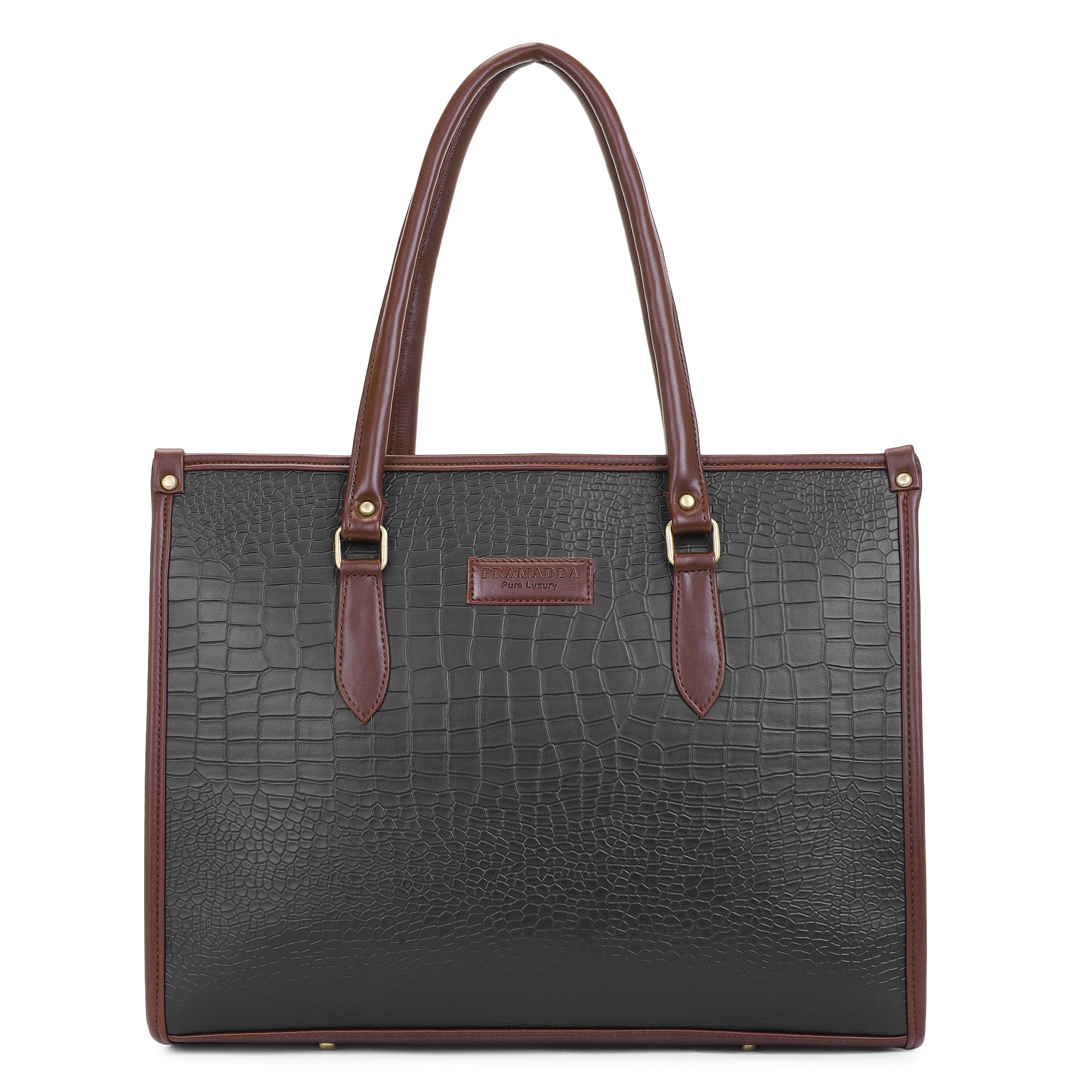 Bianca Croco Leather Tote Bag