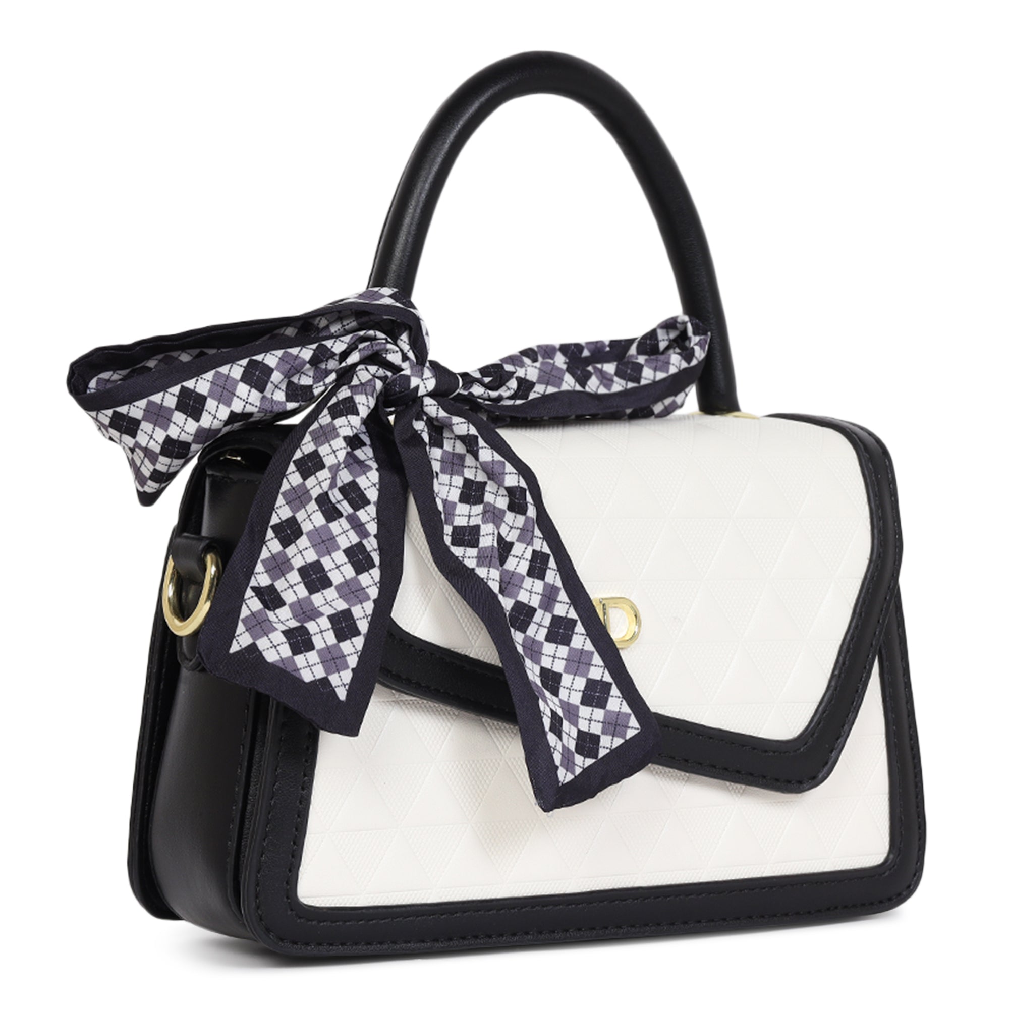 Classis Black and White Daisy Sling bag for woman