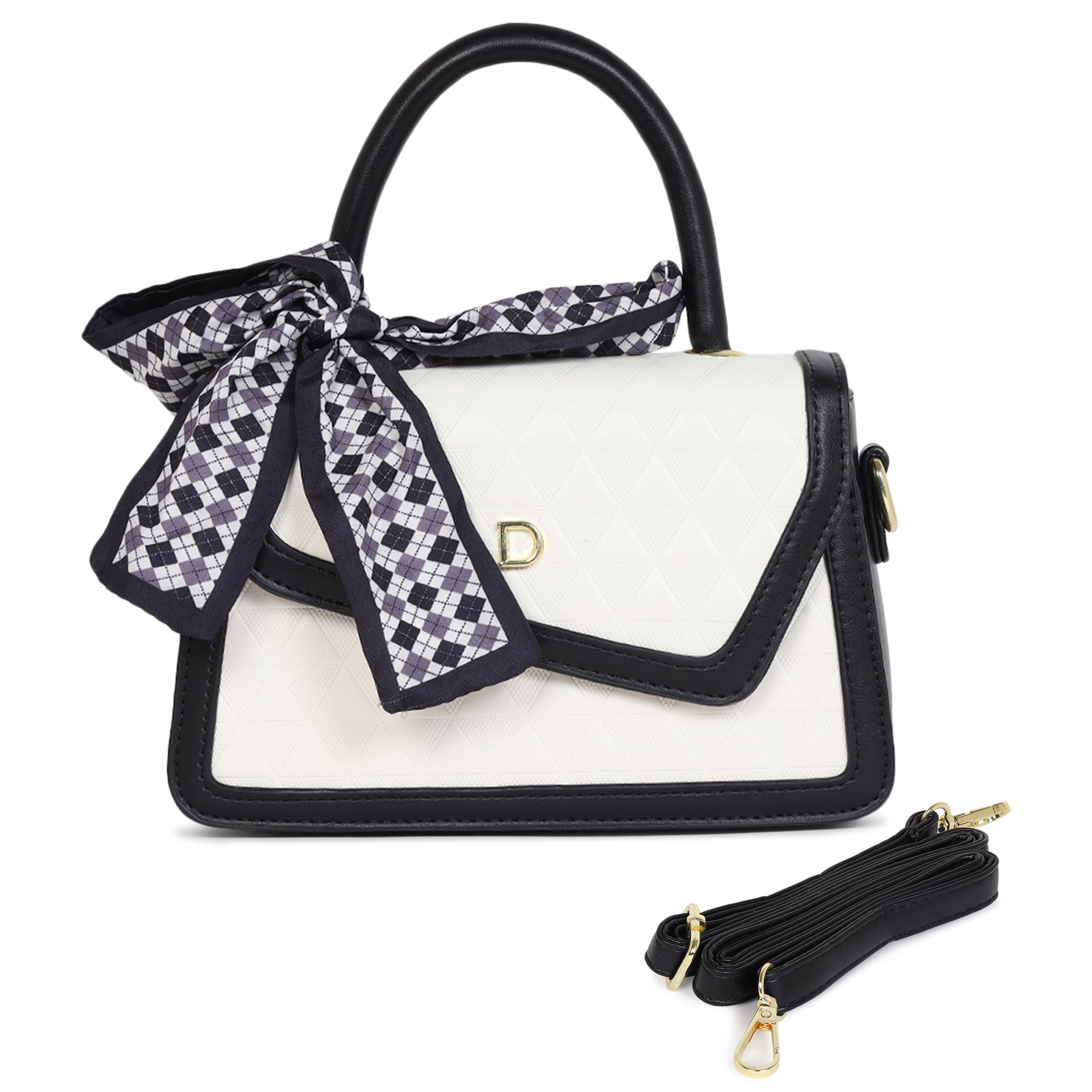 Classis Black and White Daisy Sling bag for woman