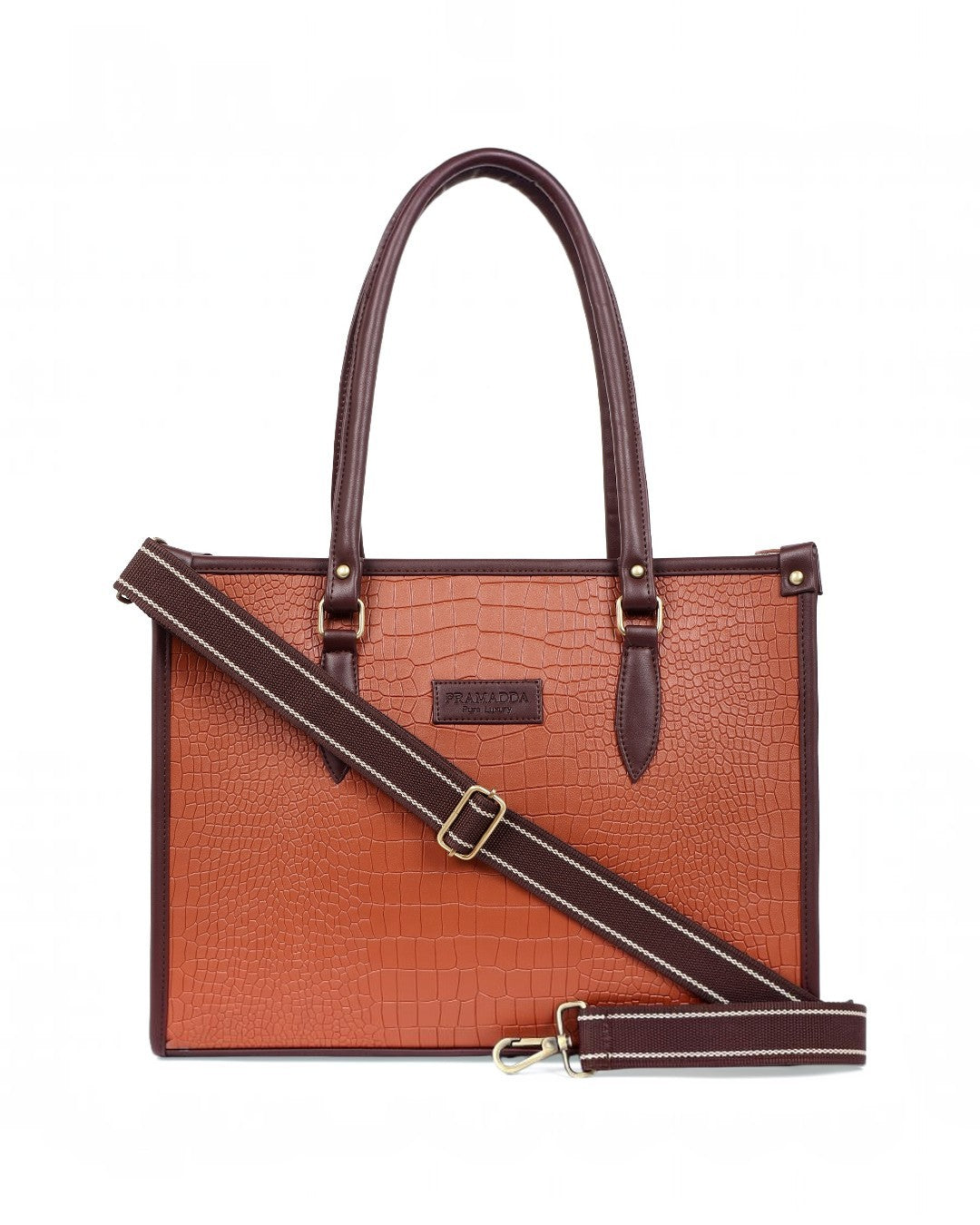 Bianca Croco Leather Tote Bag