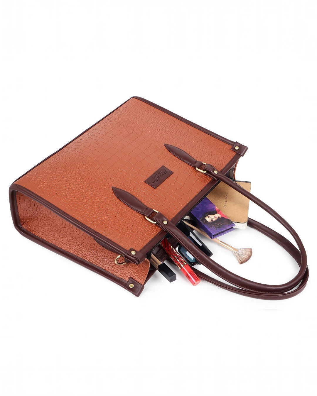 Bianca Croco Leather Tote Bag