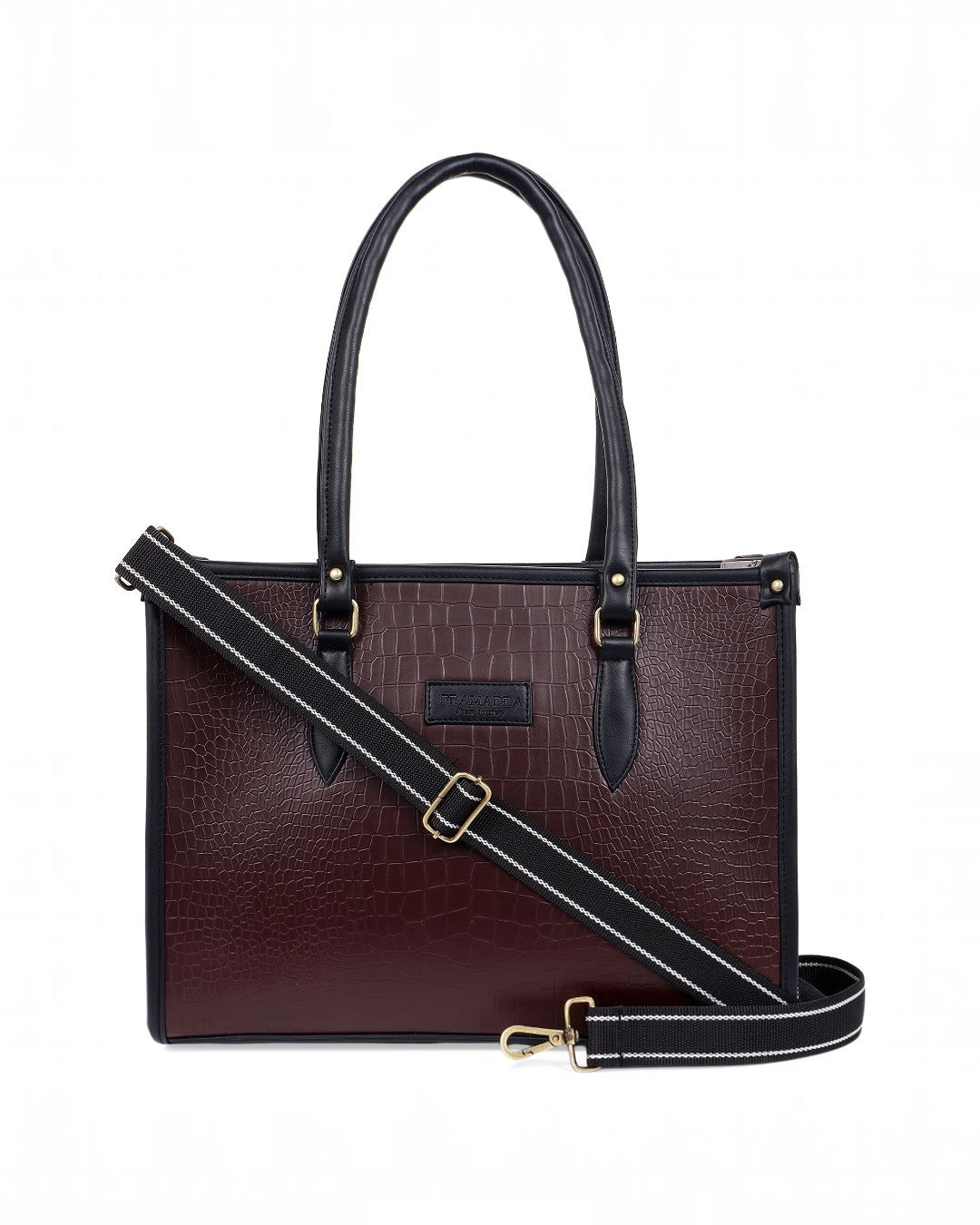 Bianca Croco Leather Tote Bag