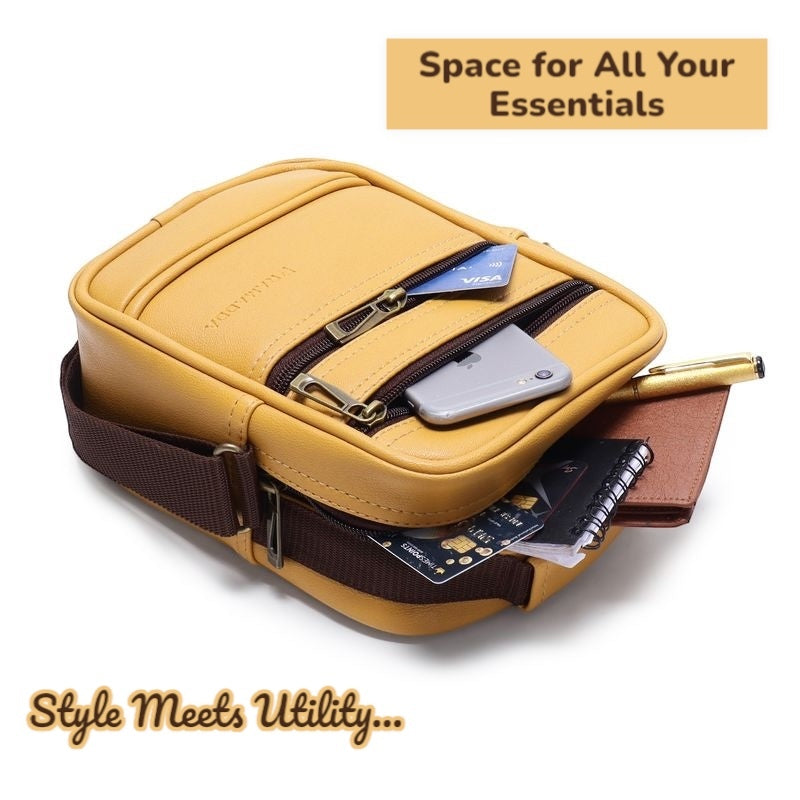 Double Zip Sling bag for men