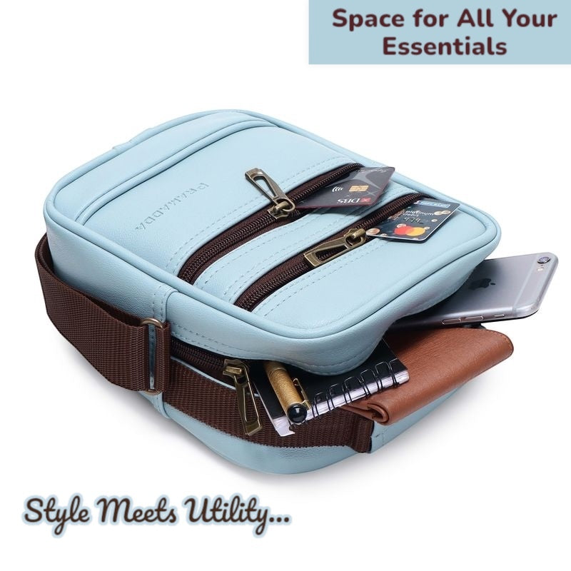 Double Zip Sling bag for men