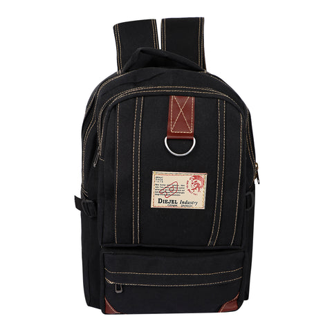 Lappee Canvas Stylish Black Jumbo Backpack for men and women For Office, college, School.