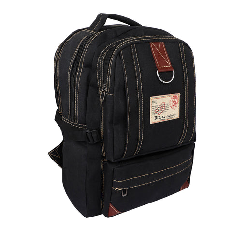 Lappee Canvas Stylish Black Jumbo Backpack for men and women For Office, college, School.