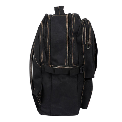 Lappee Canvas Stylish Black Jumbo Backpack for men and women For Office, college, School.