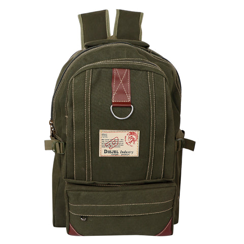 Lappee Canvas Trendy Green Jumbo Backpack for men and women For Office, college, School.