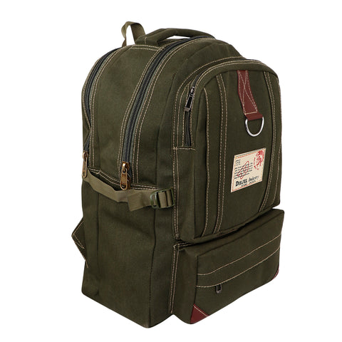 Lappee Canvas Trendy Green Jumbo Backpack for men and women For Office, college, School.