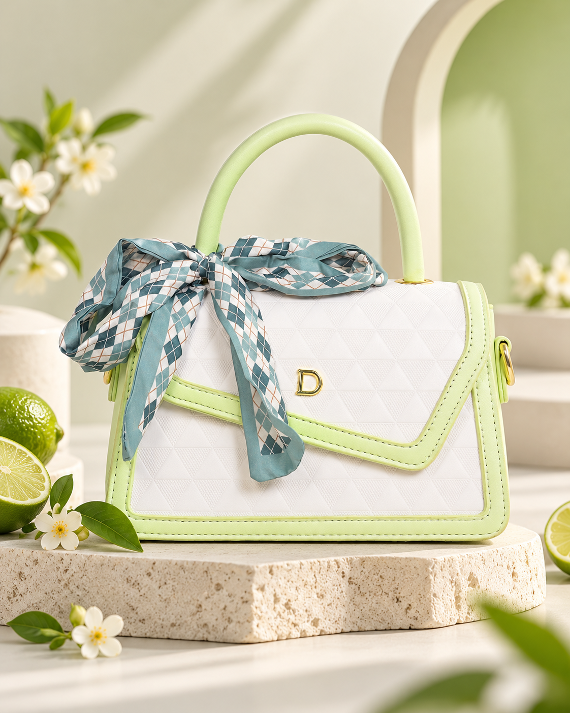 Mint Green Daisy Sling bag for woman