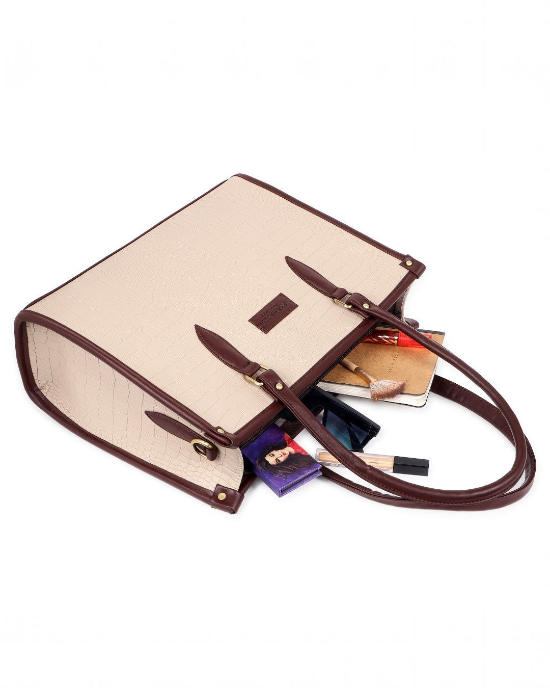 Bianca Croco Leather Tote Bag