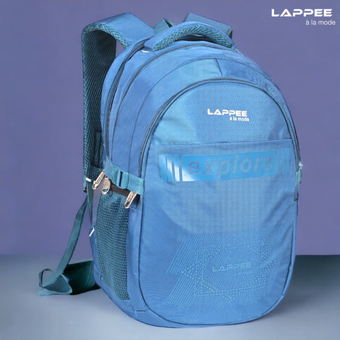 Lappee Trendy Blue Casual Backpacks With Rain Cover For Men & Women School, College, Office, Travel.