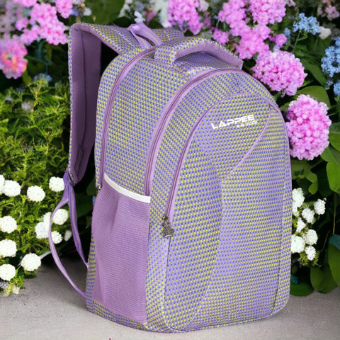 Lappee Printed Pretty Purple Casual Girls Backpack 36L | School College Office Travel.